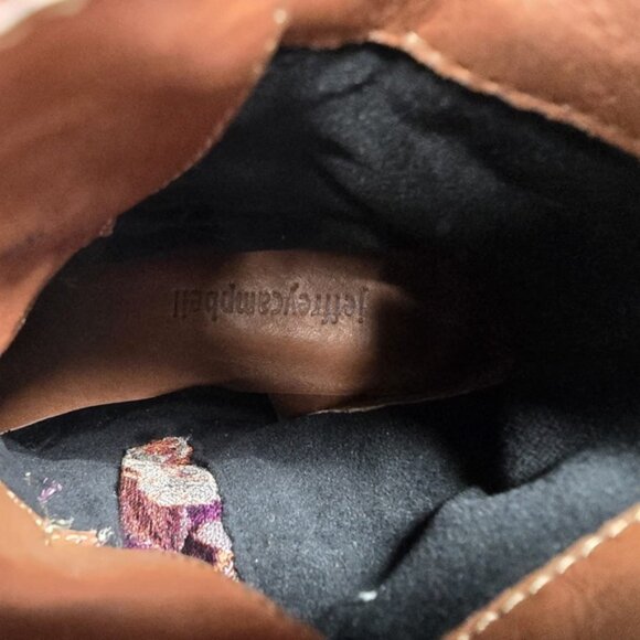 NWB JEFFREY CAMPBELL SLAM-2ST Red Grey Floral Silver Studded Buckle Boots Sz 6M - Picture 13 of 16